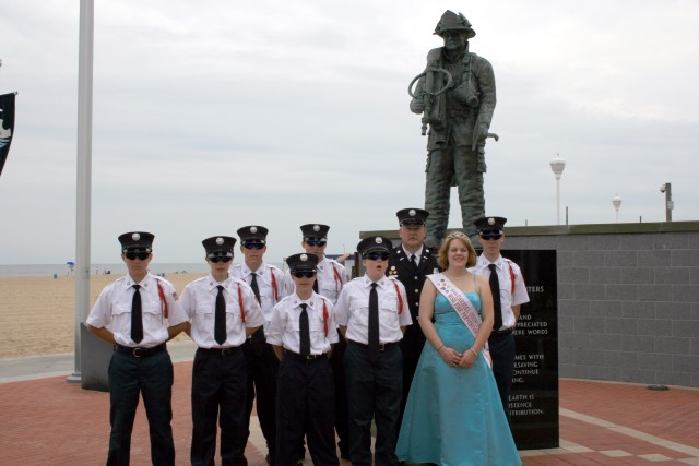 Ocean City, 2007.  In front of the Firefighter's Memorial with Carroll County Miss Fire Prevention.